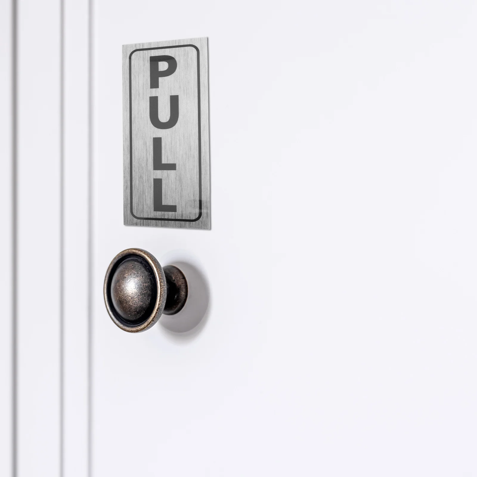 

2Pcs Push Pull Door Sign Sticker Adhesive Clear Label Sliding Door Instruction Sign for Office Store