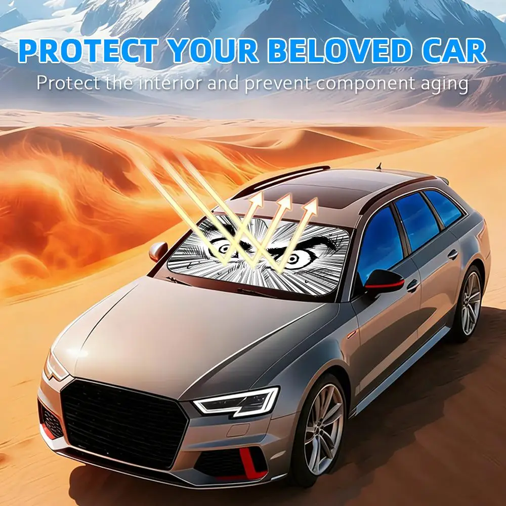 Comic Expressions Sun Visor Reusable Aluminum Foil Windshield UV Protection Heat Insulation Cover Sun Visor Shade