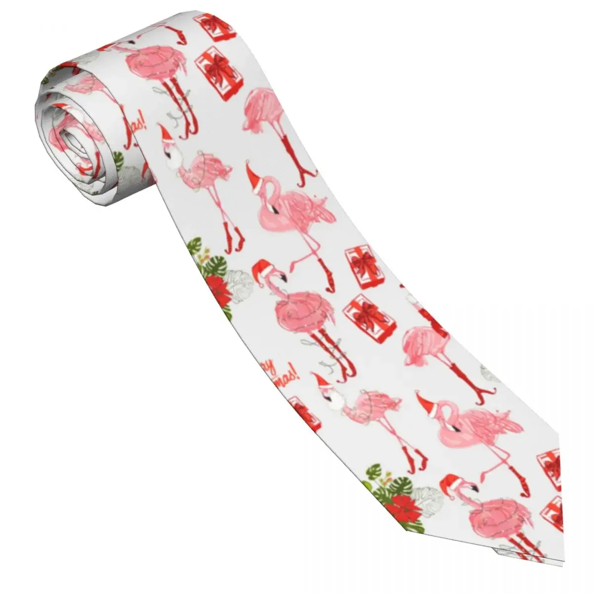 Classic Tie for Men Silk Mens Neckties  Wedding Party Business Adult Neck  Casual Christmas Pink Birds Pattern 