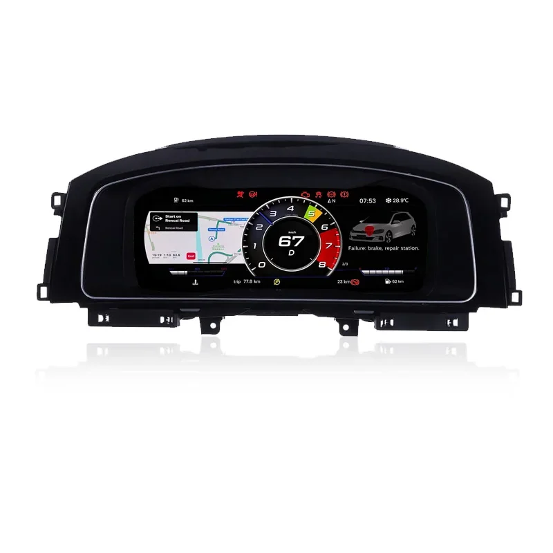 Upgrade LCD Speedometer Virtual Cockpit Panel Instrument Digital Cluster for VW Golf 7 MK7 2013-2020