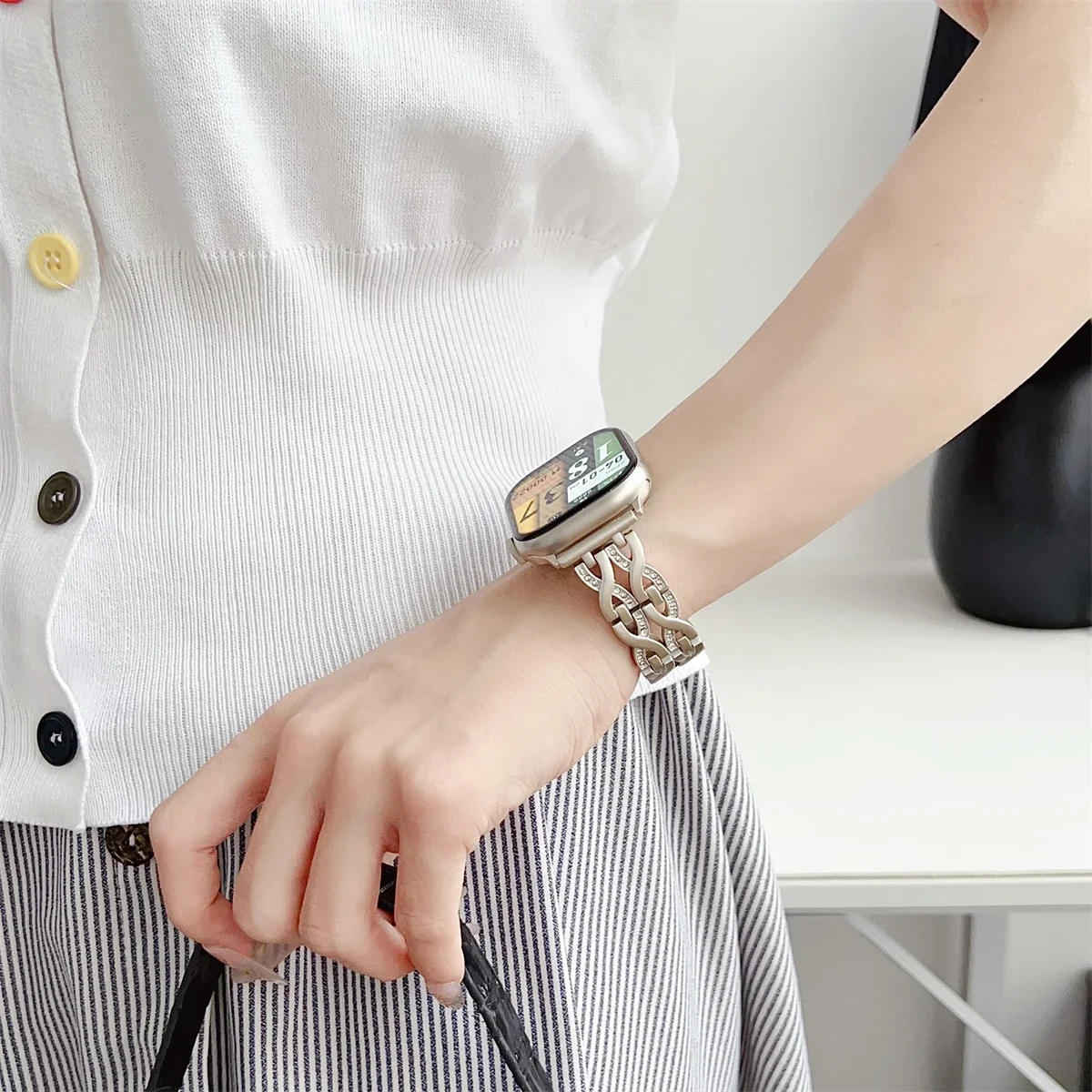 Watch Band For iwatch 42/44/45/46/49mm 38/40/41mm Metal Fashion Watch Strap for Watch Series Ultra2 Series 10/9/8/7/6/5/4/3/2/1_voghion.com