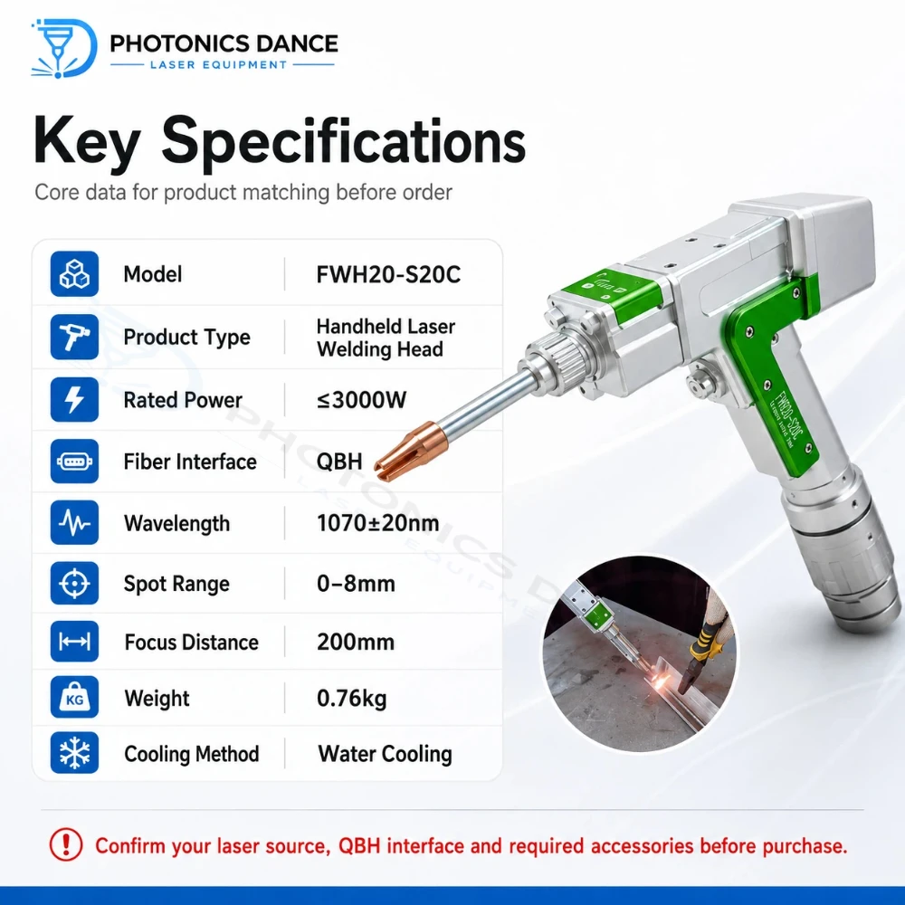 Laser Welding Gun Qbh - Relfar FWH20-S20C Handheld Laser Welding Head