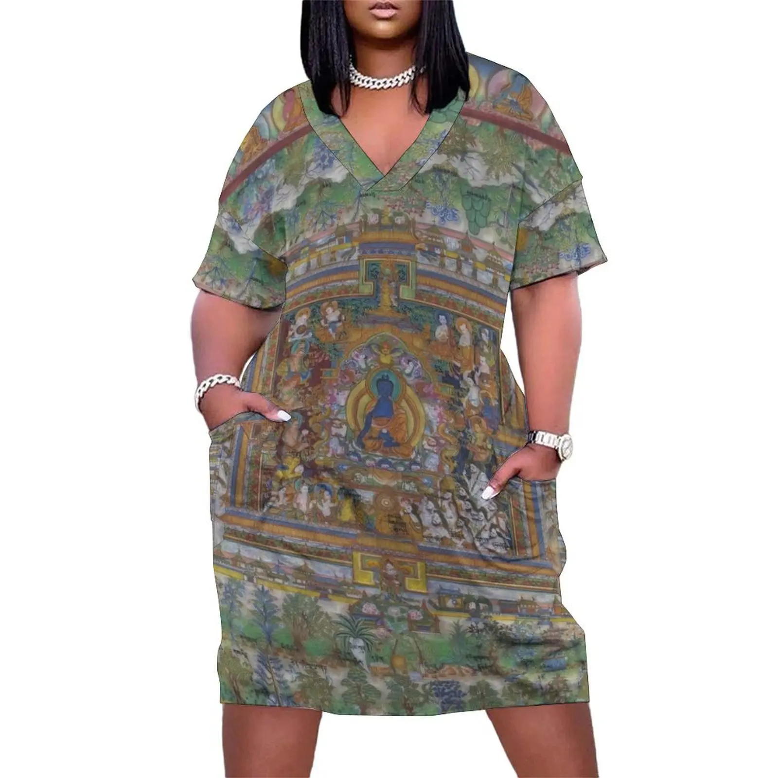 The Medicine Buddha Loose Pocket Dress summer clothes sexy short dresses daring