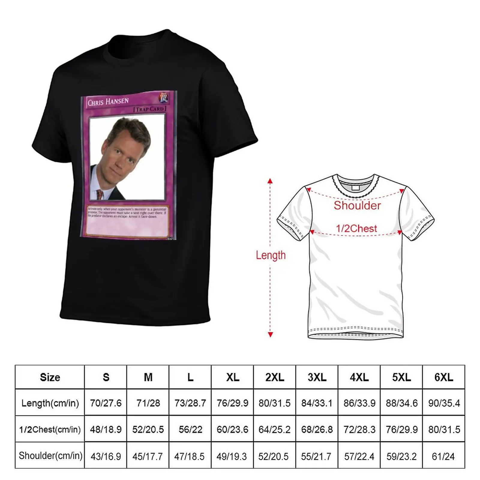 Chris Hansen Trap Card T-Shirt luxury designer Blouse vintage clothes clothes men t shirt