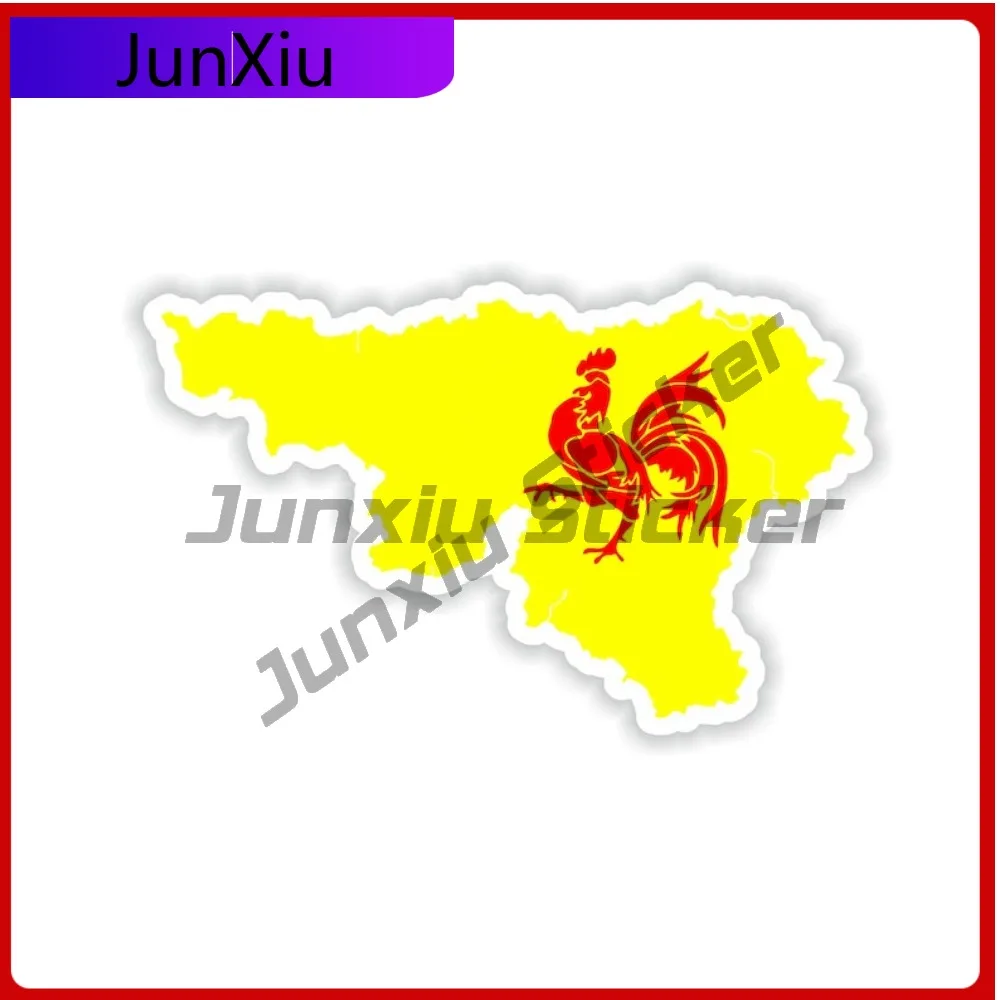 

Wallonie Belgium Shape Of The National Emblem Map Stickers Decorativemotorcycle Suv Cover Waterproof Car Window Outdoor Decals