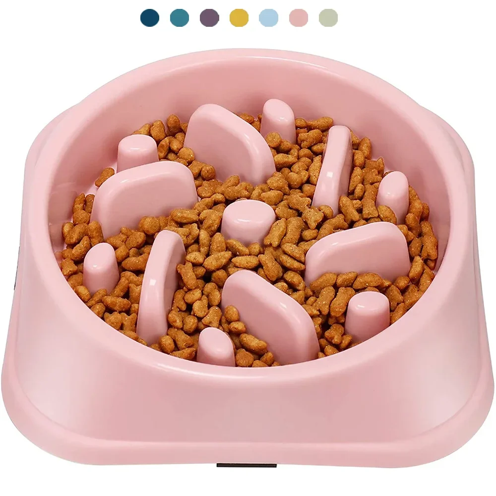 Pet Dog Slow Feeder Bowl Non Slip Puzzle Bowl Anti-Gulping Pet Slower Food Feeding Dishes Dog Bowl for Medium Small Dogs Puppy