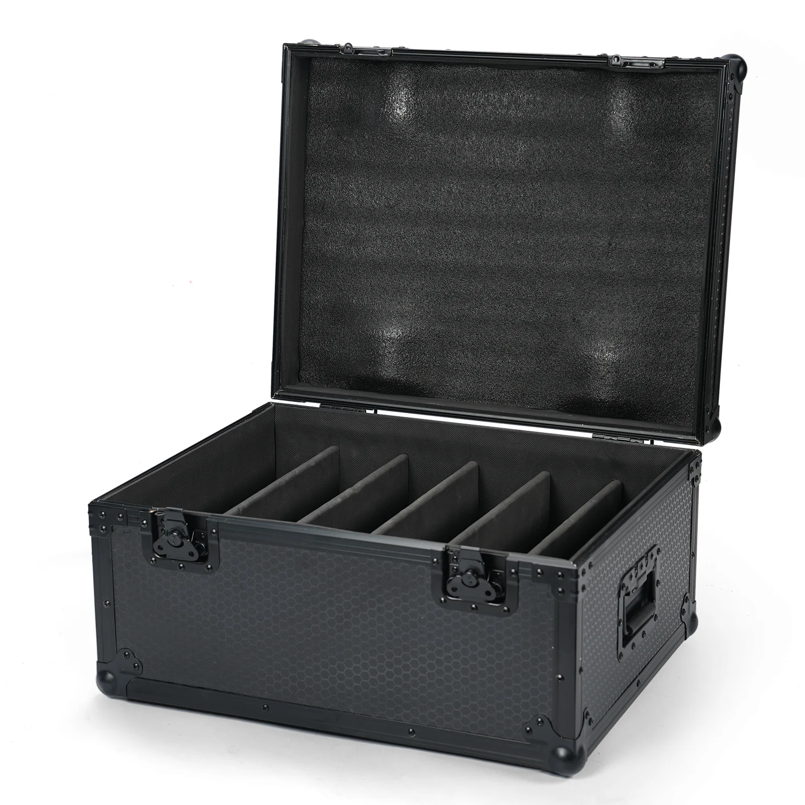 Yiflamefly Premium Soccer Pattern Leather Airline Case Stage Light Box Flightcase For 6Pcs 200W LED 48+8-segment Strobe Light