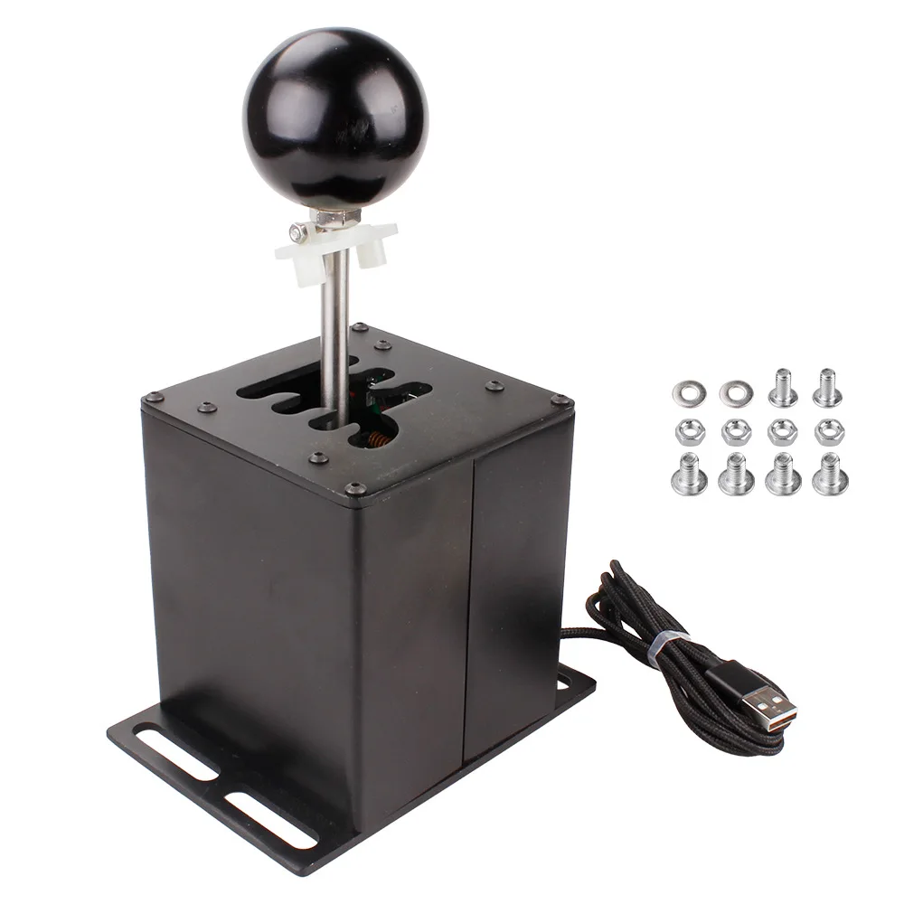 Manual Gear Lever Racing Shifter For Sim Racing Realistic Gear Simulation Sturdy Mounting System Secure Installation Points