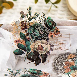 Journamm 30pcs/pack Lace Flowers PET Stickers Collage Junk Journal DIY Scrapbooking Supplies Creative Aesthetics Craft Stickers