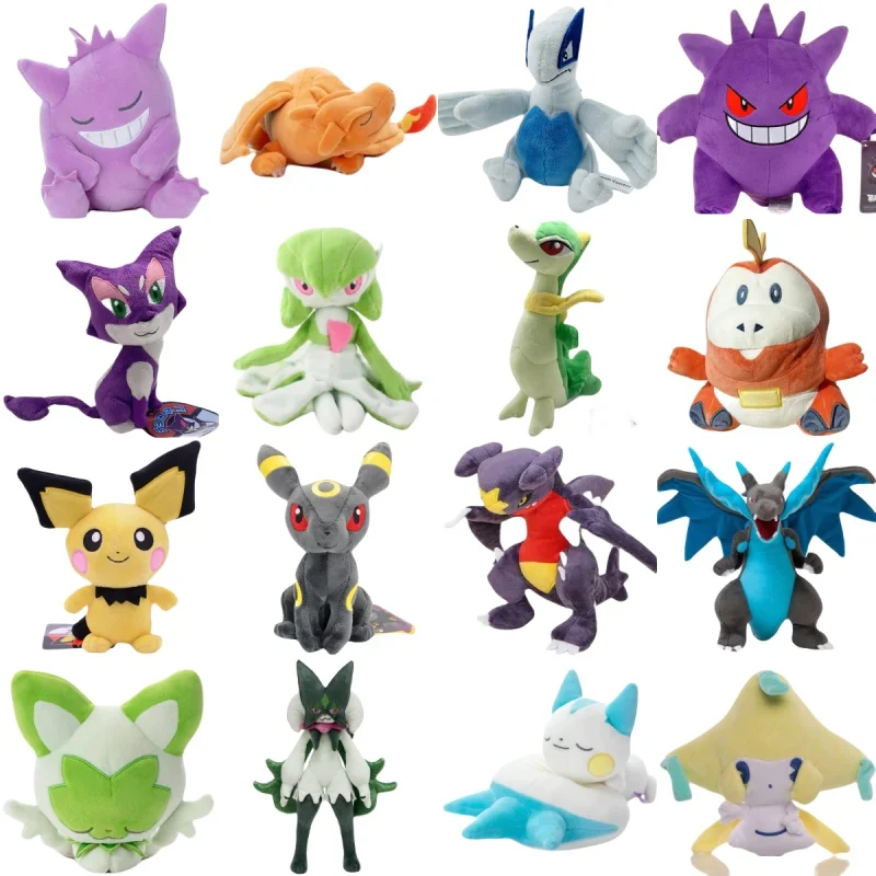 Pokemon Garchomp Plush Gengar Toy Jirachi Sprigatito Doll Gardevoir Charizard Plush Doll Pachirisu Servine Lugia Meowscarada Toy