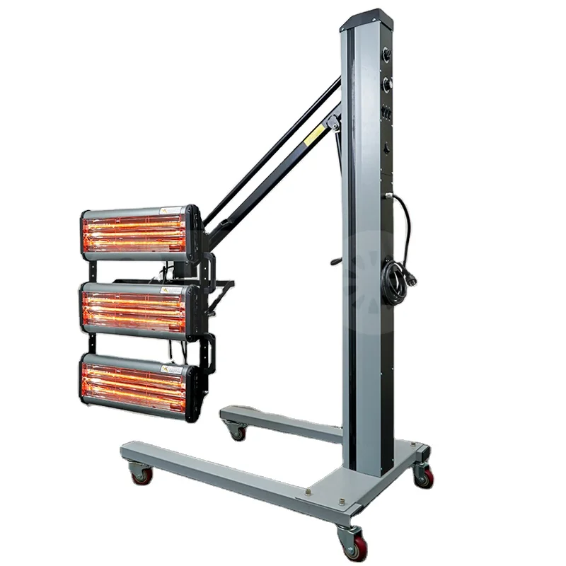 

KJ-30A Infrared Paint Curing & Drying Baking Lamp 3000W Digital Controller Portable 220-240V Car Body Use