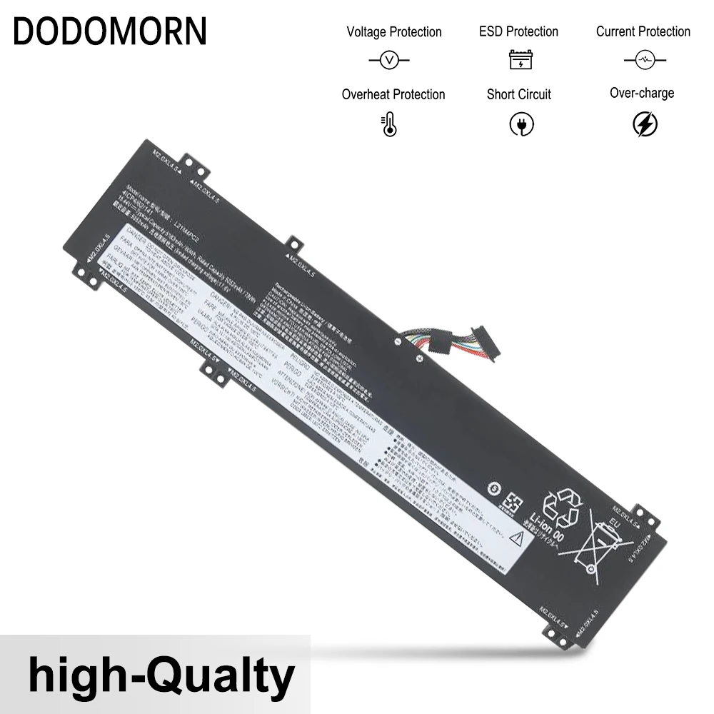 بطارية DODOMORN-للكمبيوتر المحمول لينوفو ، فيجن 5 ، 15ARH7 ، 15ARH7H ، 15IAH7 ، 15IAH7H ، 15ACH6 ، 15ACH6A ، 15ACH6H ، 16ARH7 ، 16ARH7 ، 16ACH6 ، L21C4PC1