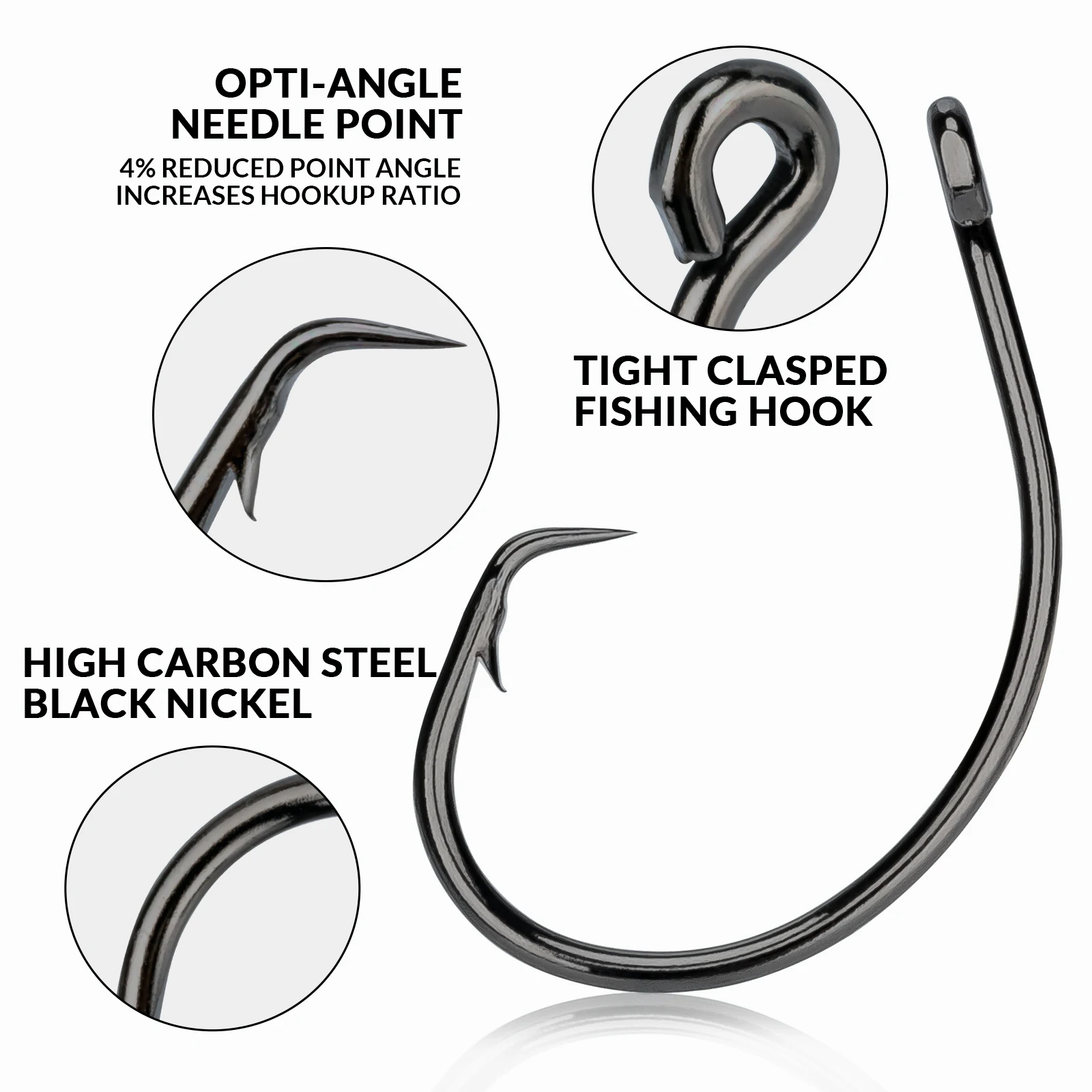 Anzuelos circulares Demon acero alto carbono antirróstico para lubina