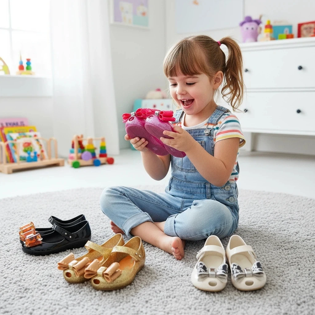 

Summer 2026 Parent-child Jelly Shoes Mommy Daughter Fish Mouth Sandals Women Girl Classic Leopard Printed Bow Beach Shoes