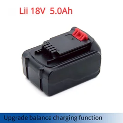 New 18V 5.0Ah 4Ah Lithium-Ion Battery Pack for  Akku   black&decker  18 Volt MAX Cordless Power Tool Drills, Free Shipping