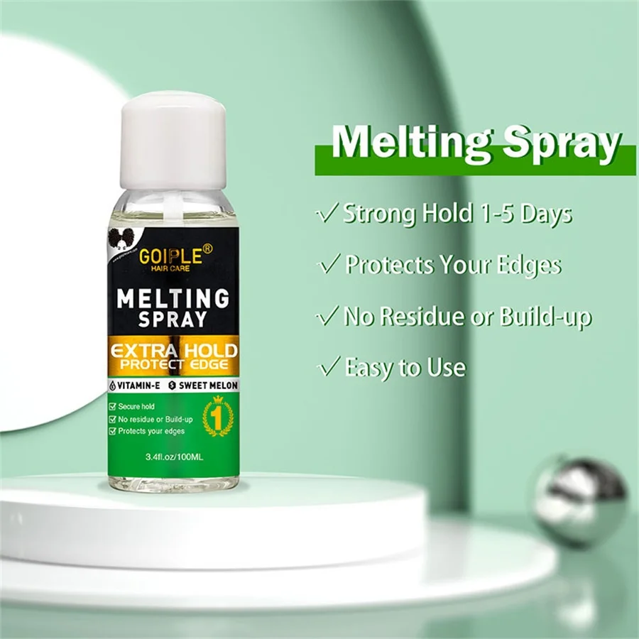 Lace Wig Melting Spray Quick-drying Wig Adhesive Styling Wax Stick for Smoothing Flyaways Styling Hair Brush Adjustable Headband - view 2