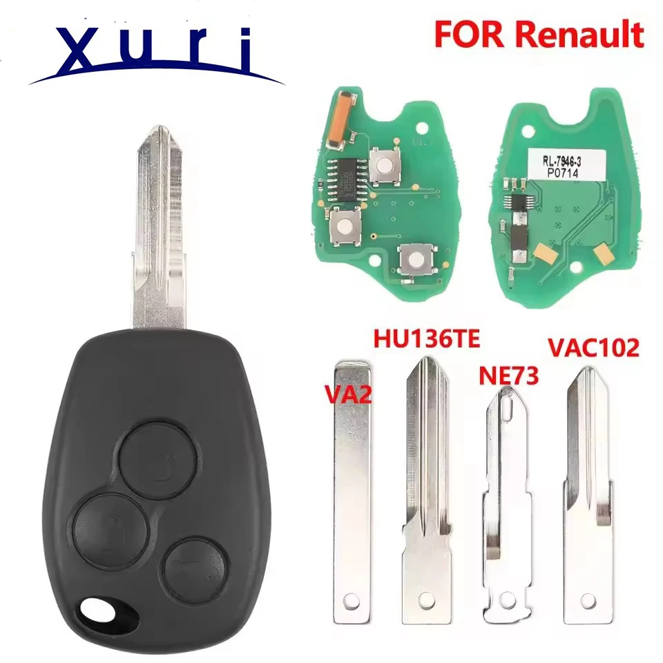 

2BTN Remote Key For Renault Duster Modus Clio 3 Twingo DACIA Logan Sandero Kangoo 433MHz PCF7946AT Chip bySilKY Store (4.9 | 3,0