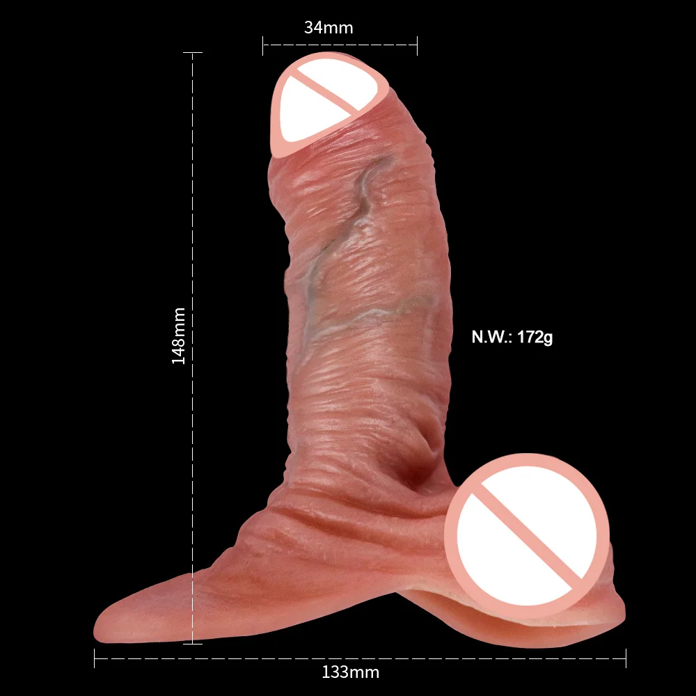 Realistic Penis Sheath Reusable Silicone Condom Cock Extension Sex Toys Artificial Dick Enlargement/Extender Men Penis Sleeve