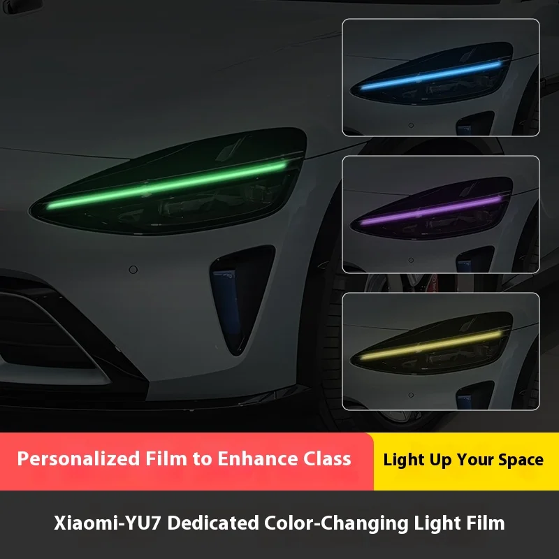 Изготовленная на заказ тонировочная пленка для фар и дневных ходовых огней Xiaomi YU7, виниловая пленка с изменением цвета DRL, декоративная наклейка