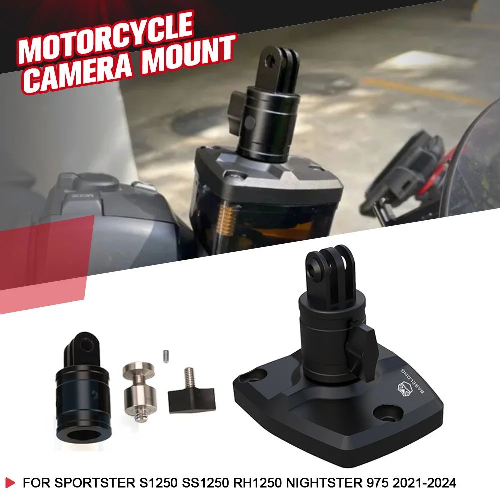 

Motorcycle Camera Mount Handlebar Mount Camera Bracket Mount For Sportster S1250 SS1250 RH1250 Nightster 975 2021 2022 2023 2024