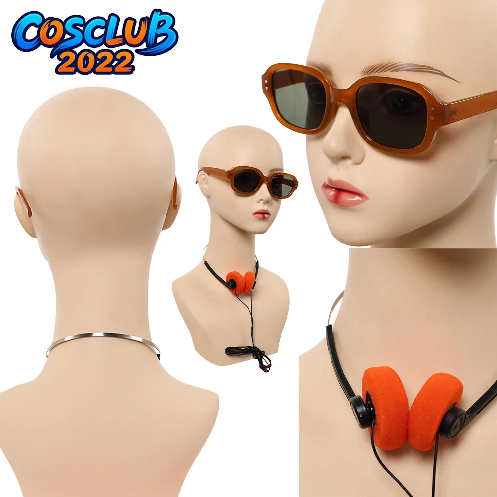 

Disguise Woman Kara Cosplay Headphone Glasses Zor El Costume Accessories Movie Super Roleplay Earphone Prop Halloween Carnival