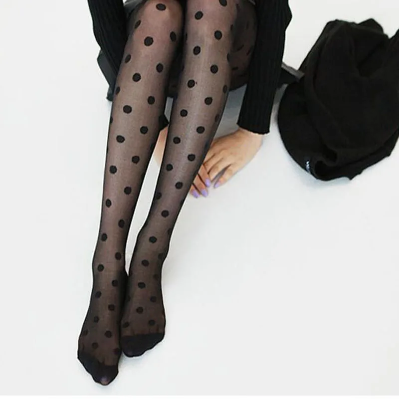 1Ps Pretty Women Sexy Black Glossy Stockings Pantyhose Tights Print Pantyhose Gift