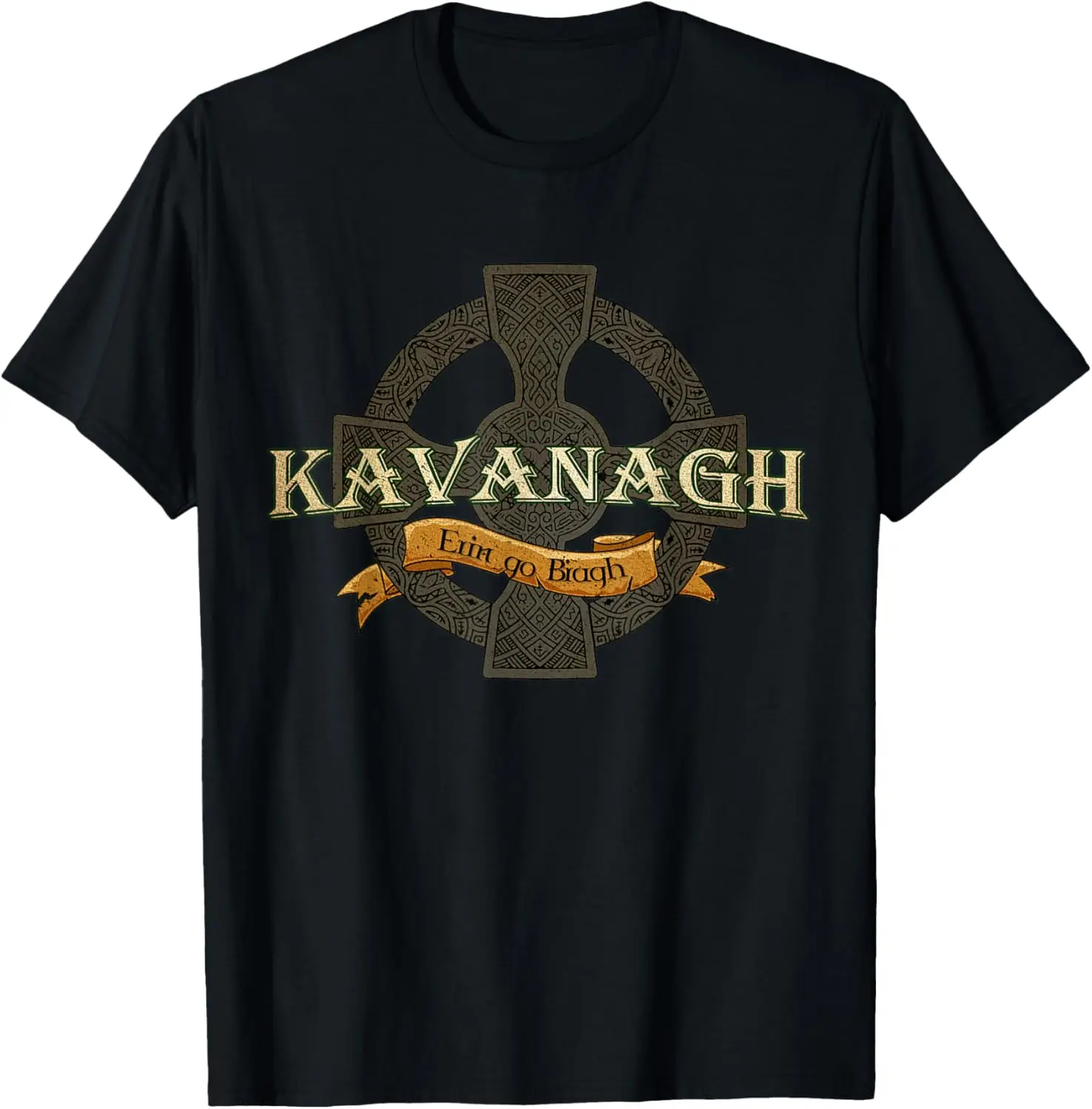 Kavanagh Irish Surname Kavanagh Family Name Celtic Cross T-Shirt