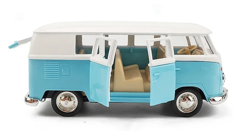 1:36 1963년형 VW T1 버스 클래식 시뮬레이션 합금 자동차 모형 다이캐스트 & 장난감 자동차 수집용 자동차 장난감 남자아이 생일 선물