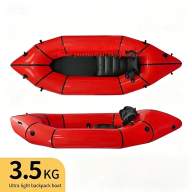Factory Direct TPU 1-Person Ultra-Light Packraft, Portable Inflatable Kayak for Outdoor Water Sports & Drifting, Wholesale