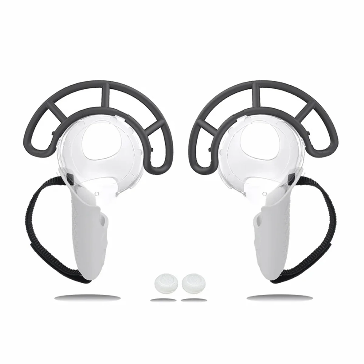 حافظة موسعة لملحقات VR لألعاب Quest 3 لوحدة التحكم Meta Quest 3 باللون الأبيض