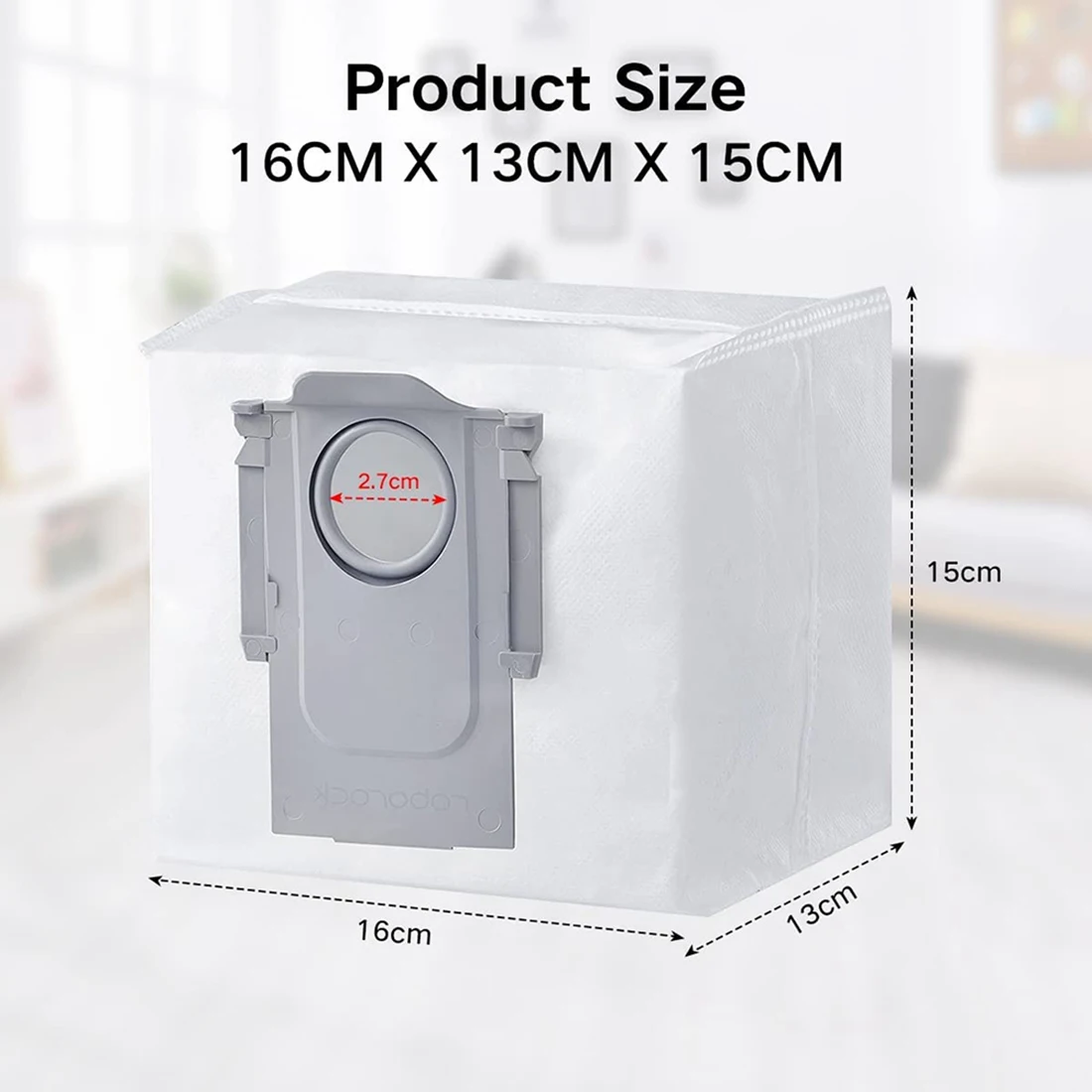 Dust Bag For Roborock Q5+ S7 Maxv Ultra Robot Vacuum ,3L Large Capacity Acuum Bag Compatible(4PCS)