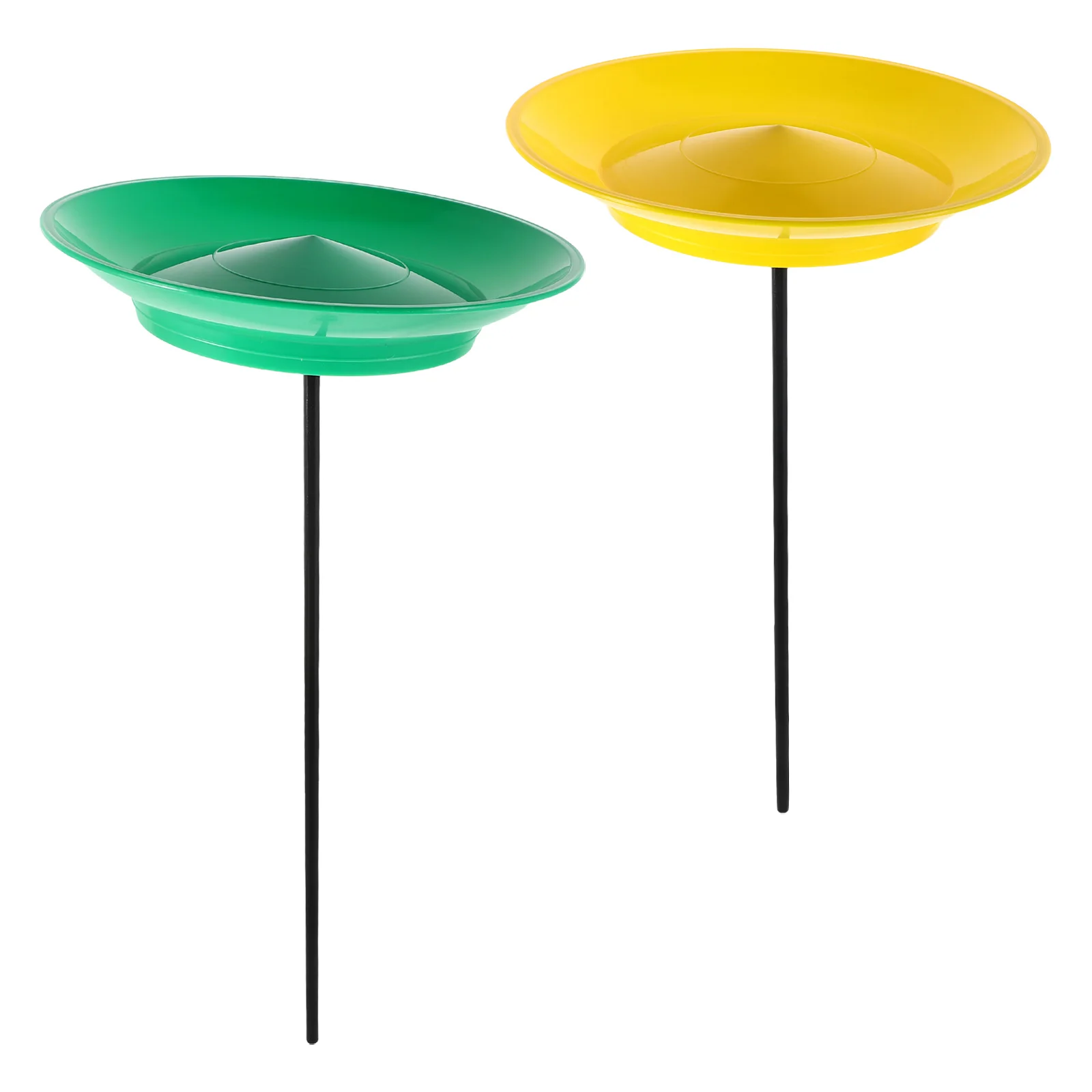 

2pcs Juggling Plate With Sticks Skill Juggling Toy Set Circus Multi Colored Spinning Plates For Party Entertainment Beginners