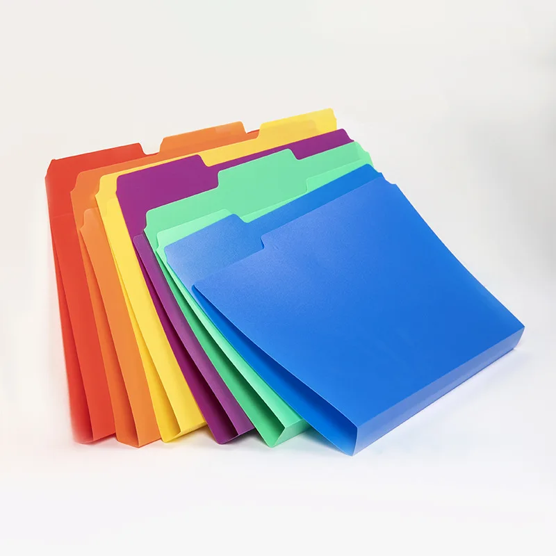 

Color File Folders 9.45 x 11.6 Inch，1/3 Cut Tab File Folders Letter Size, Assorted Colors, Blue Red Green Yellow Orange Purple