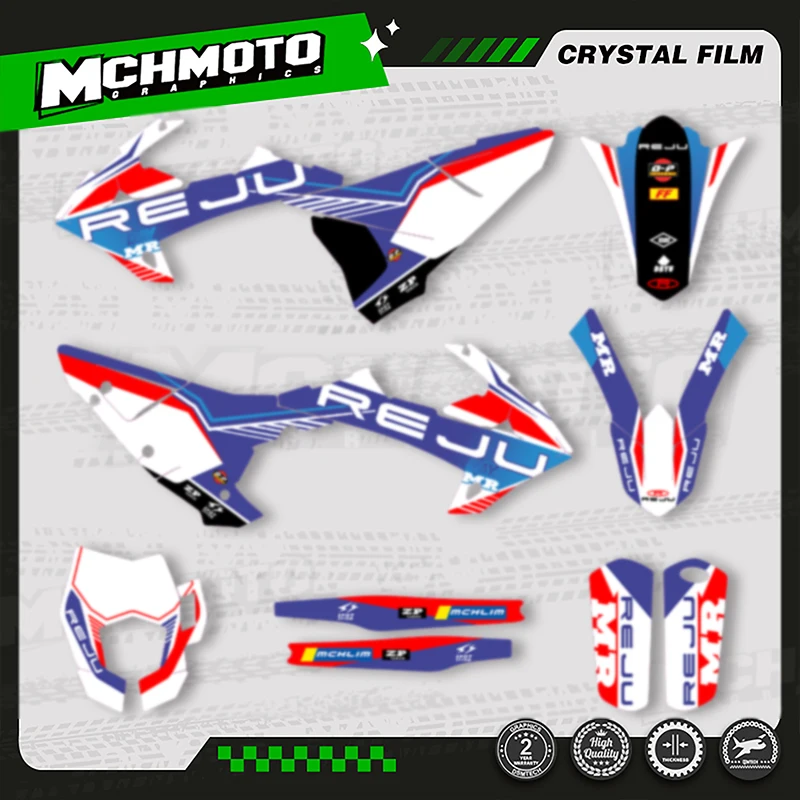 

MCHMFG Custom Team Graphics Backgrounds Decals Stickers Kit For RIEJU MR 300 2020 2021 Number Name Customize 009