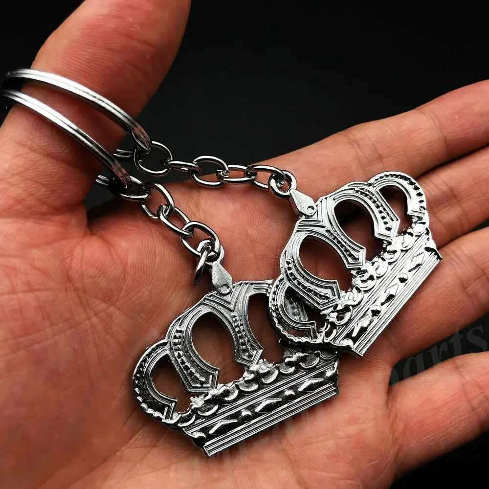 2pcs Metal Crown Luxury VIP JP JDM Auto Car Keyring Keychain Key Chain Ring