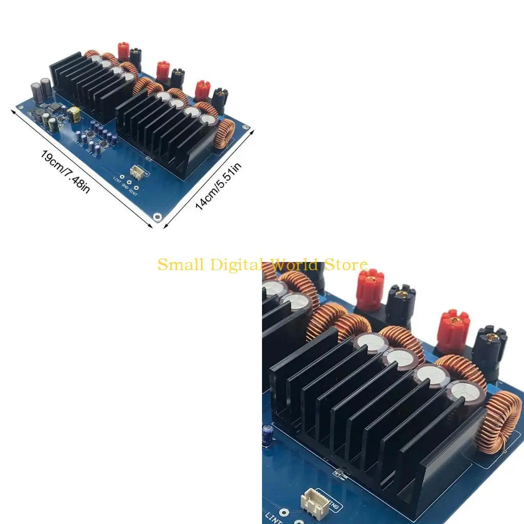 

77UB 1200W TAS5630+OPA1632DR 2.0 Channel Class D Digital Amplifier Board 330UF/100Vx4