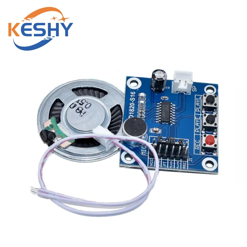 ISD1820 recording module voice module the voice board telediphone module board with Microphones + Loudspeaker