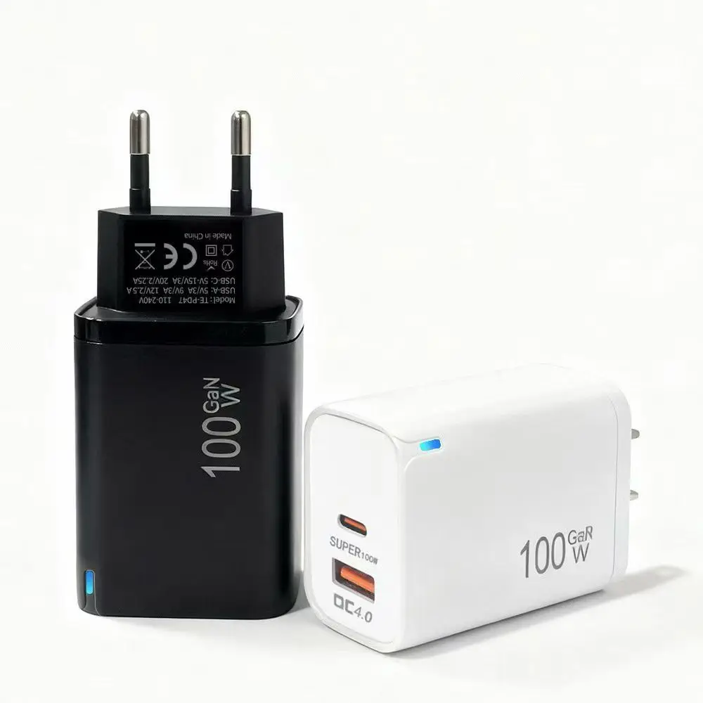 100W GaN USB-C +USBA Charger for