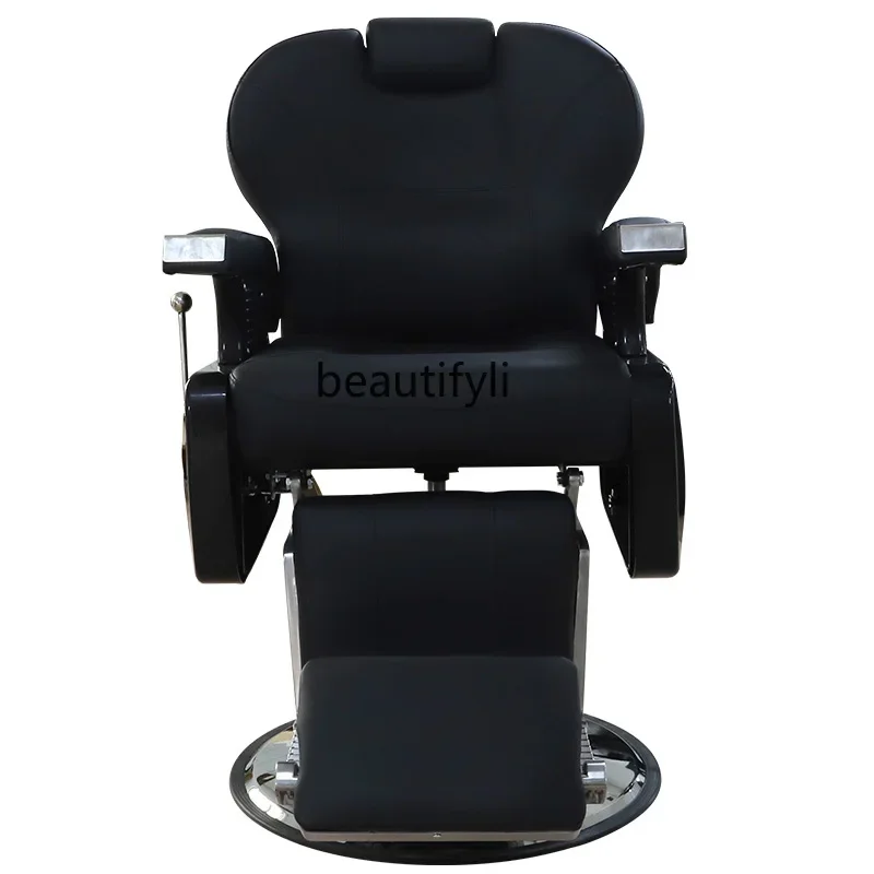 Barber Shop Chair Hair Salon Hair Cutting Chair Lifting Seat Can Be Put down Hot Dyeing Barber Chair