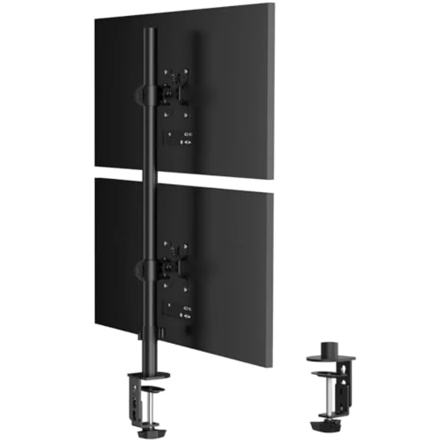 Vertically Stacked Dual Monitor Desk Mount Stand, Extra 3 Inch Stand, Fully Adjustable arm for 3-3 Inch LCD Screen Holds up to