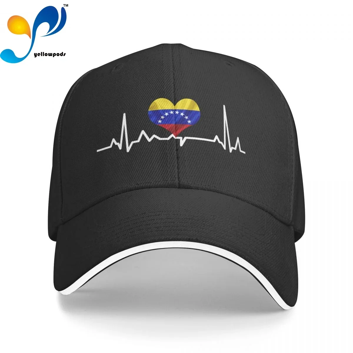 

Venezuela Flag Heartbeat Line Heart Baseball Hat Unisex Adjustable Baseball Caps Hats for Men and Women
