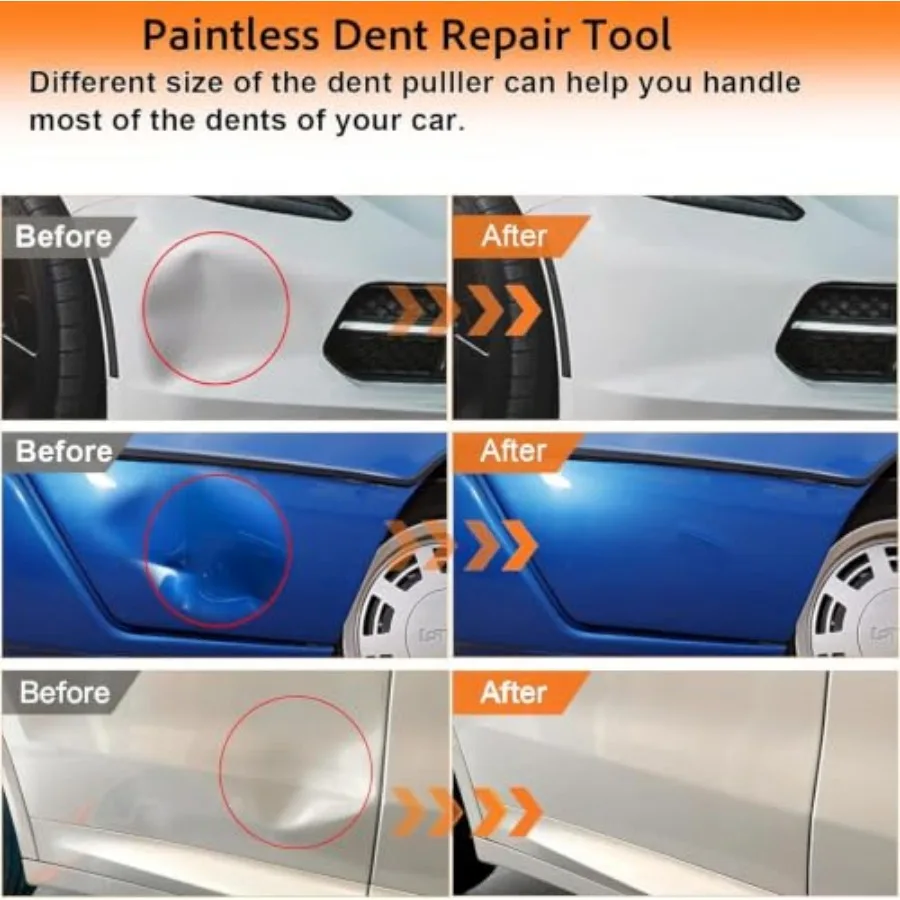 Car Dent Remover Tool for Auto Body Dent Repair, Lifting and Moving Objects, Includes Large and Small Suction Cups, Polishing S view 5