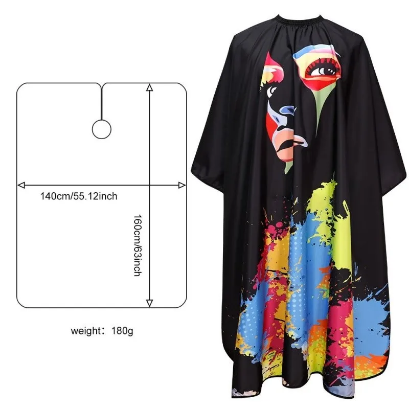 Facebook Style Plus Size Hair Salon Robe Breathable Non Stick Hair Cutting Apron BarberShop Cloak ToolsHairdressing Workwear Hat