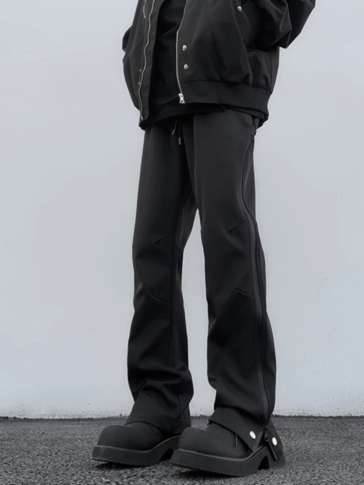 

Мужские повседневные брюки American High Street: водонепроницаемые, с молниями и вставками, длинные, осенние, модный дизайн от бренда