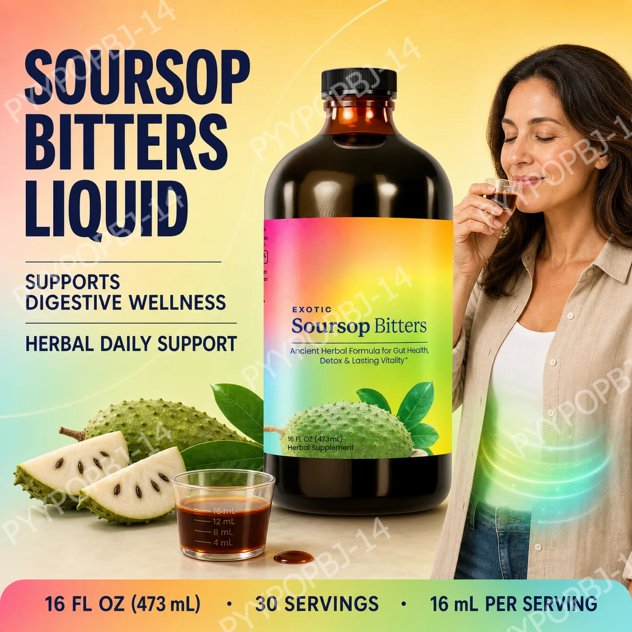 Bitters Bottle Set - Exotic Soursop Bitters Herbal Wellness Supplement