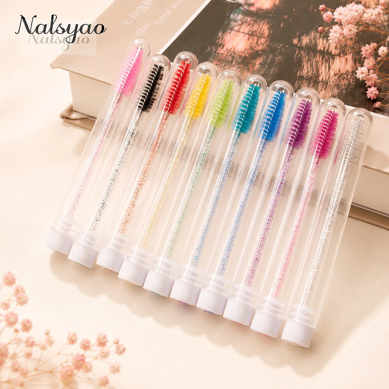 50pcs Disposable Eyelash Brushes Extension Tube Mascara Wands Reusable Applicator for Eyelash