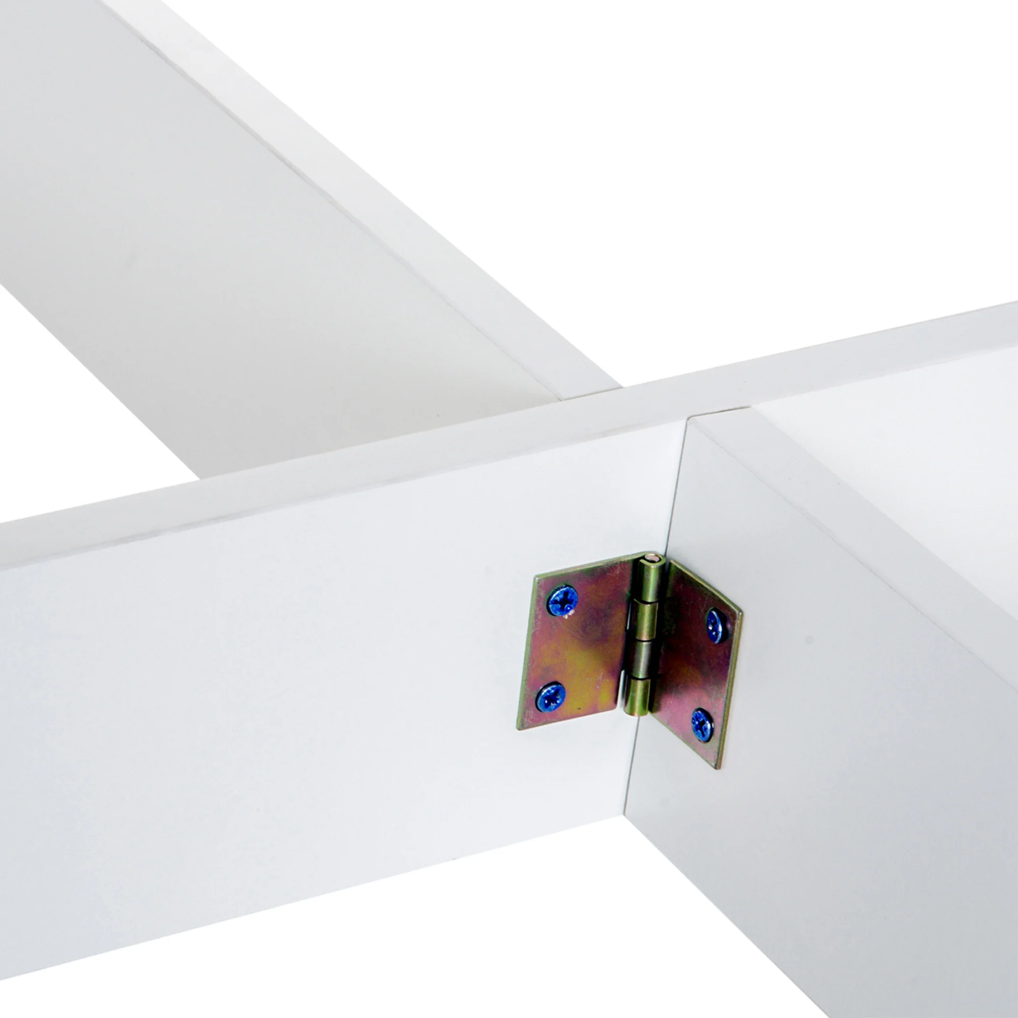 HOMCOM طاولة كتابة خشبية قابلة للطي من خشب البلوط، مكتب منزلي أبيض #5