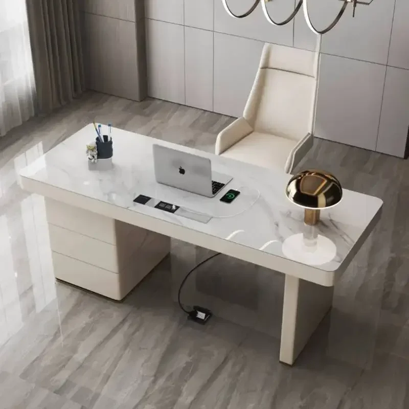 

Big Designer Writing Office Desk Hutch Asthetic Drawers Organizer Office Desks White Luxury Large Mesa Para Computador Furniture