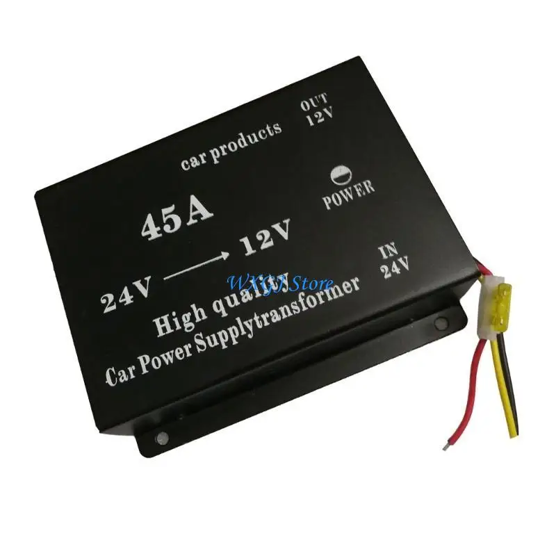37JE 45A Power Converter For Trucks 24V To 12V Electrical Supply With Memory Function For Vehicle Electrical Systems Easy Use