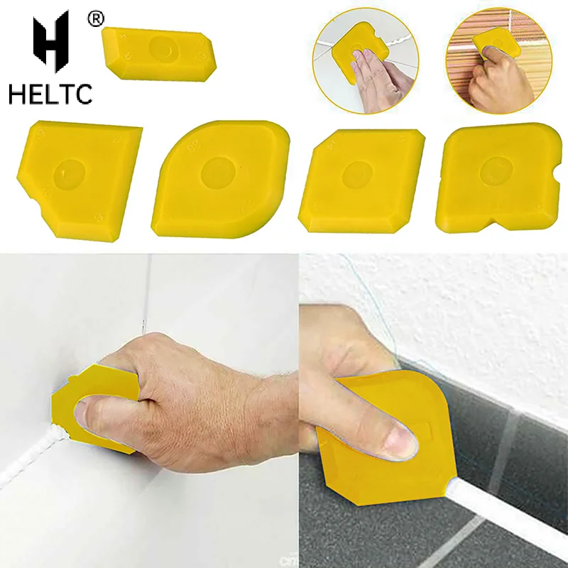 5pcs Scraper Tool Kit Grouting Set Smoothing Trowel Grout Remover Silicone Joint Filler Smoothing Spatula For Sealant Cleaning